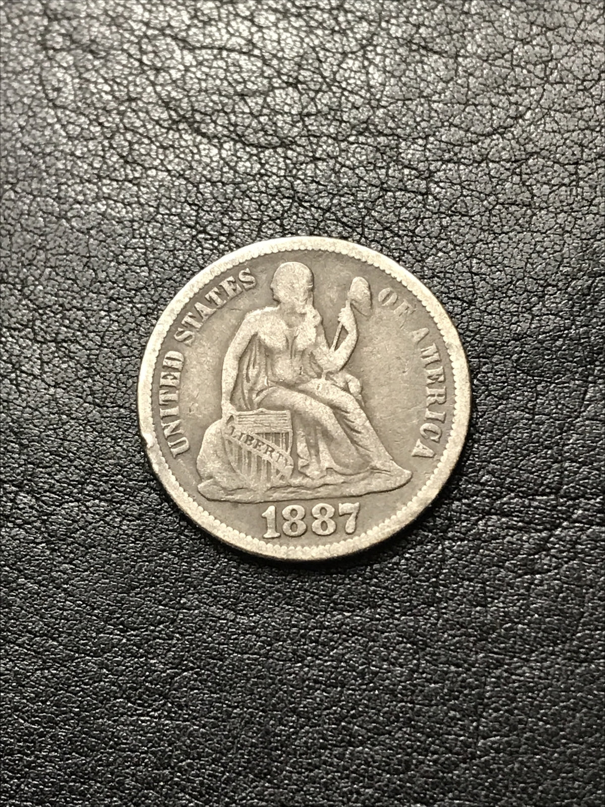 1887 Seated Liberty Dime Silver Coin #6590