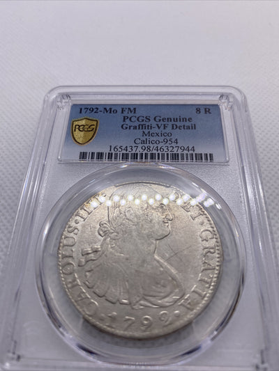 1792 Mo-FM 8 Reales PCGS VF Details Mexico Calico-954 Silver Mexican Coin #7944