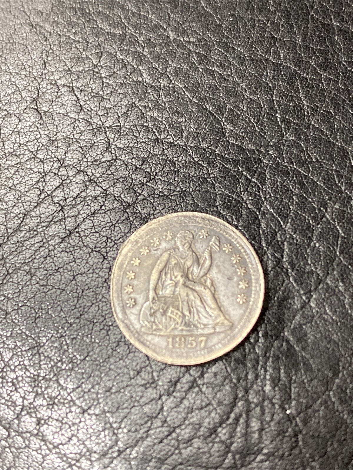 1857 P Seated Liberty Half Dime Great Coin Silver H10C