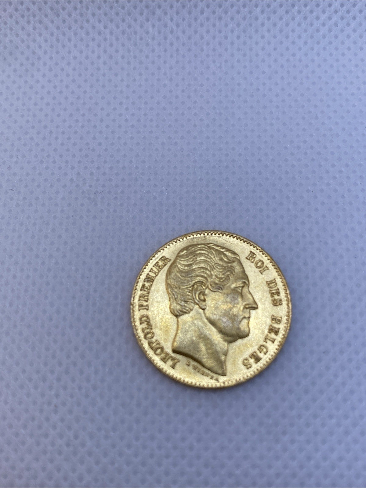 1865 20 Francs Belgium  .900 Fine Gold Coin Ruler King Leopold I  #9786