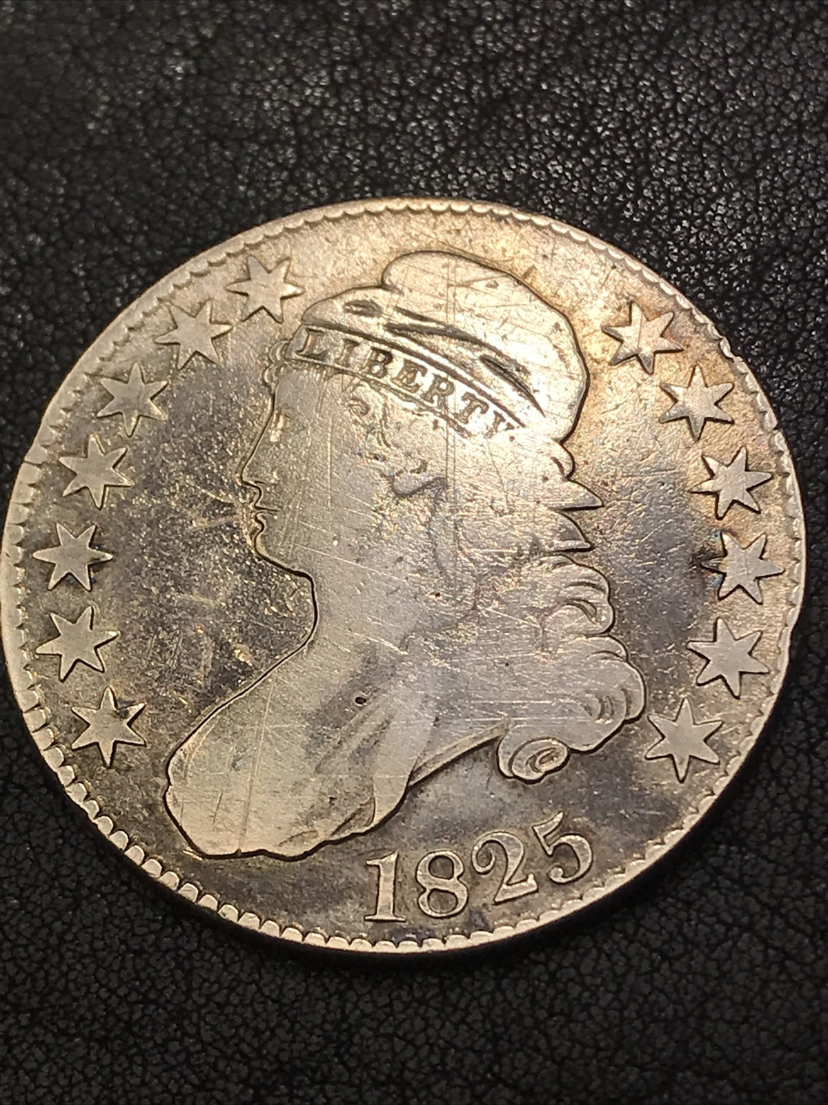 1825 Capped Bust Silver Half Dollar 50c Silver Coin O-108 R-3 #TR467