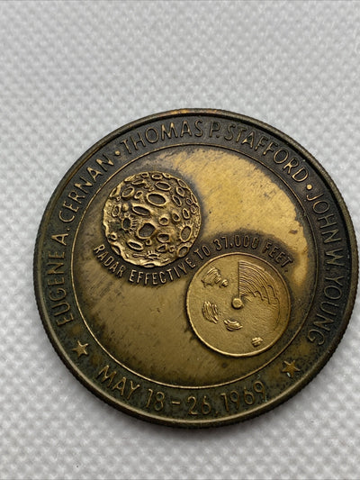 1969 Apollo 10 Commemorative Bronze 1.5” Medal Space Exploration Medal