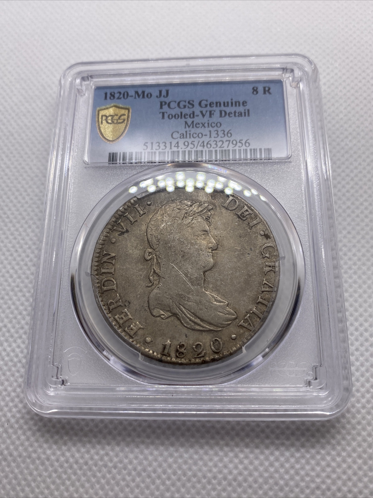 1820MO JJ Mexico 8 Reales 8R PCGS VF Details Silver Coin Calico-1336 #7956