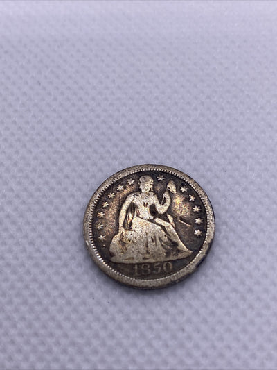 1850 Seated Liberty Dime Silver  Ten Cents Beautiful Silver 10 cents #90287