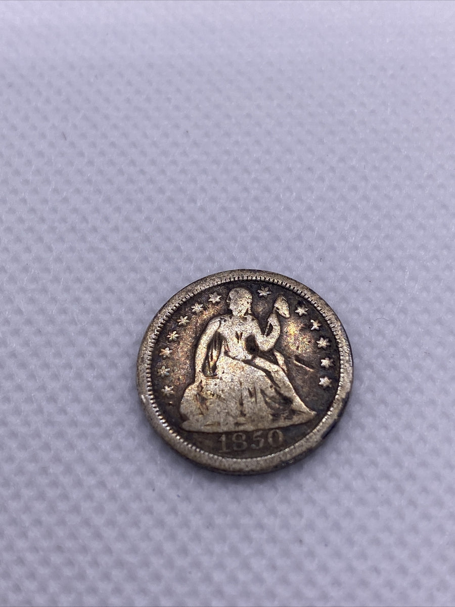 1850 Seated Liberty Dime Silver  Ten Cents Beautiful Silver 10 cents #90287
