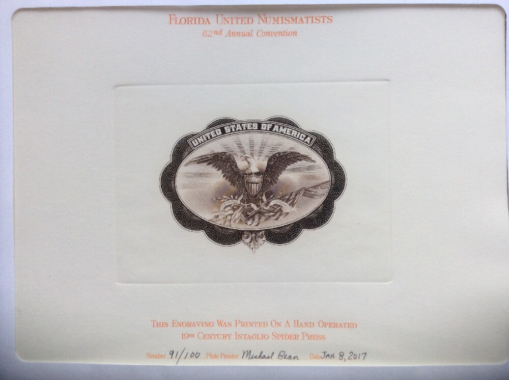 PRINT FLORIDA UNITED NUMISMATISTS Fort Lauderdale FL JAN. 2017 62nd Conv. +BONUS