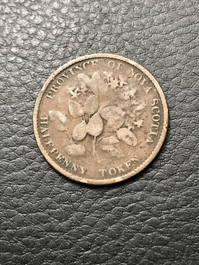 1856 NOVA SCOTIA  HALF PENNY TOKEN #1856-369