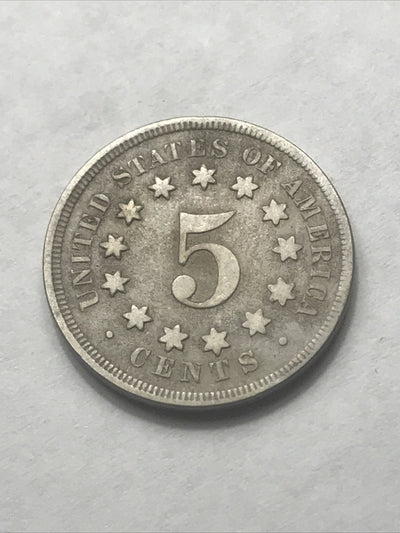 1868 Shield Nickel Beautiful 5c Five Cents Coin