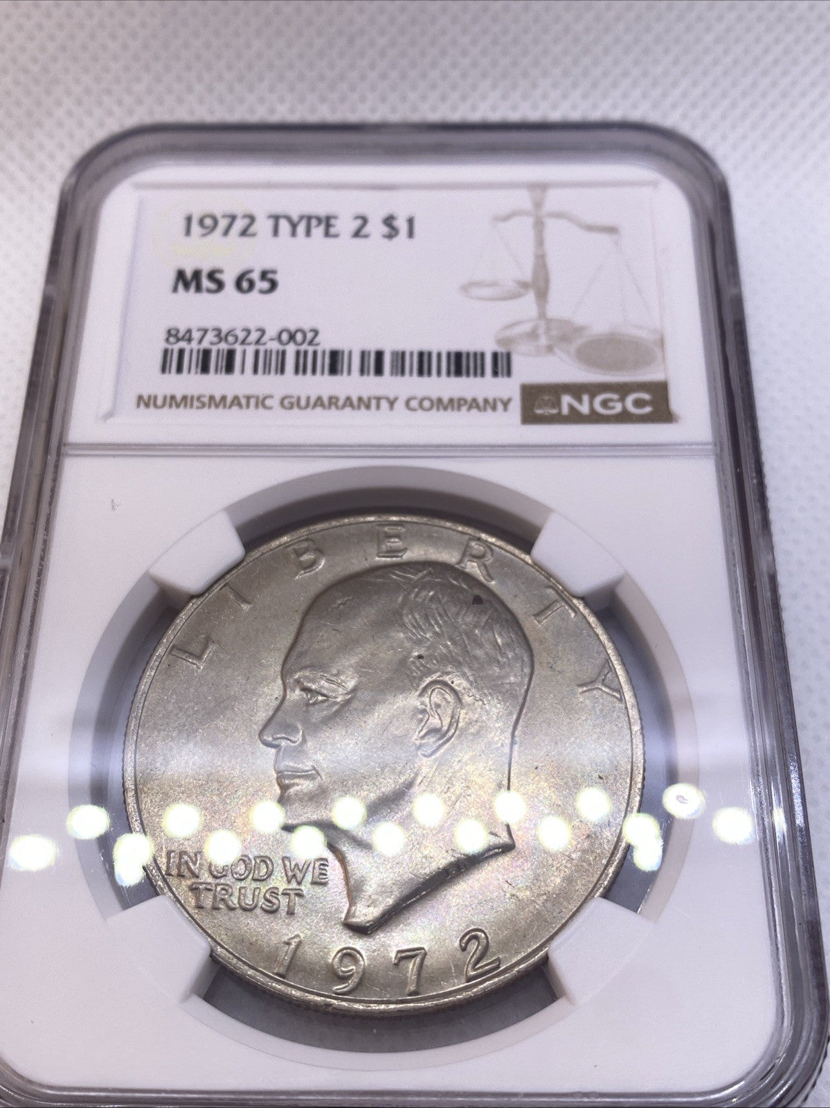 1972 EISENHOWER $1 TYPE 2 NGC MS65 TYPE II - IKE Dollar VERY RARE AND High Grade