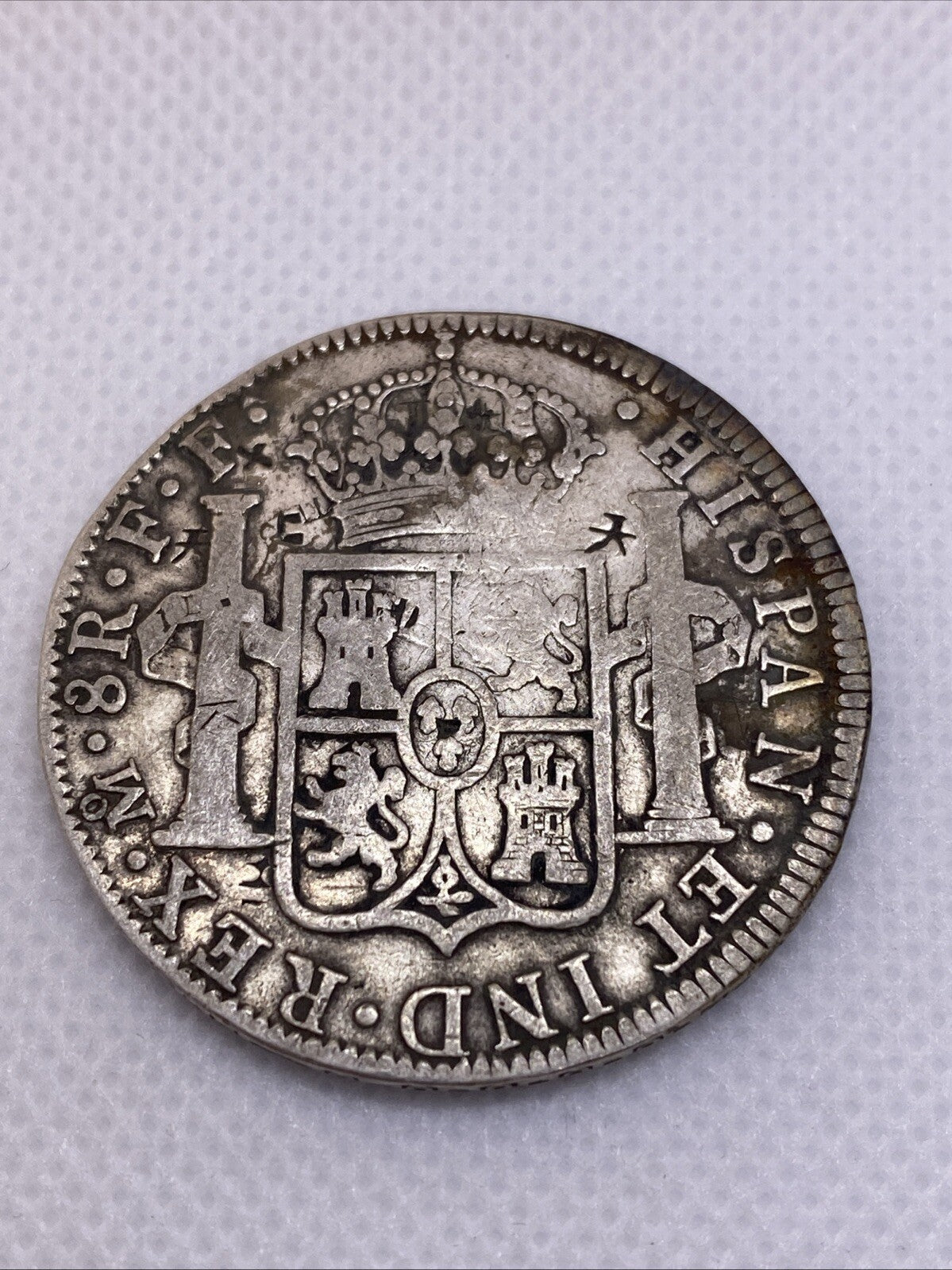 1783 Mexico Silver 8 Reales China Chopmarks Beautiful Silver Coin 2900-10