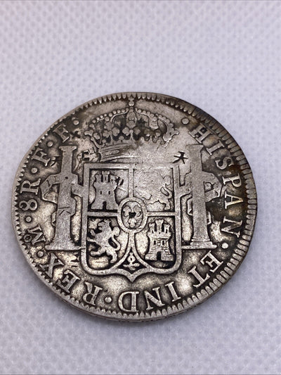 1783 Mexico Silver 8 Reales China Chopmarks Beautiful Silver Coin 2900-10