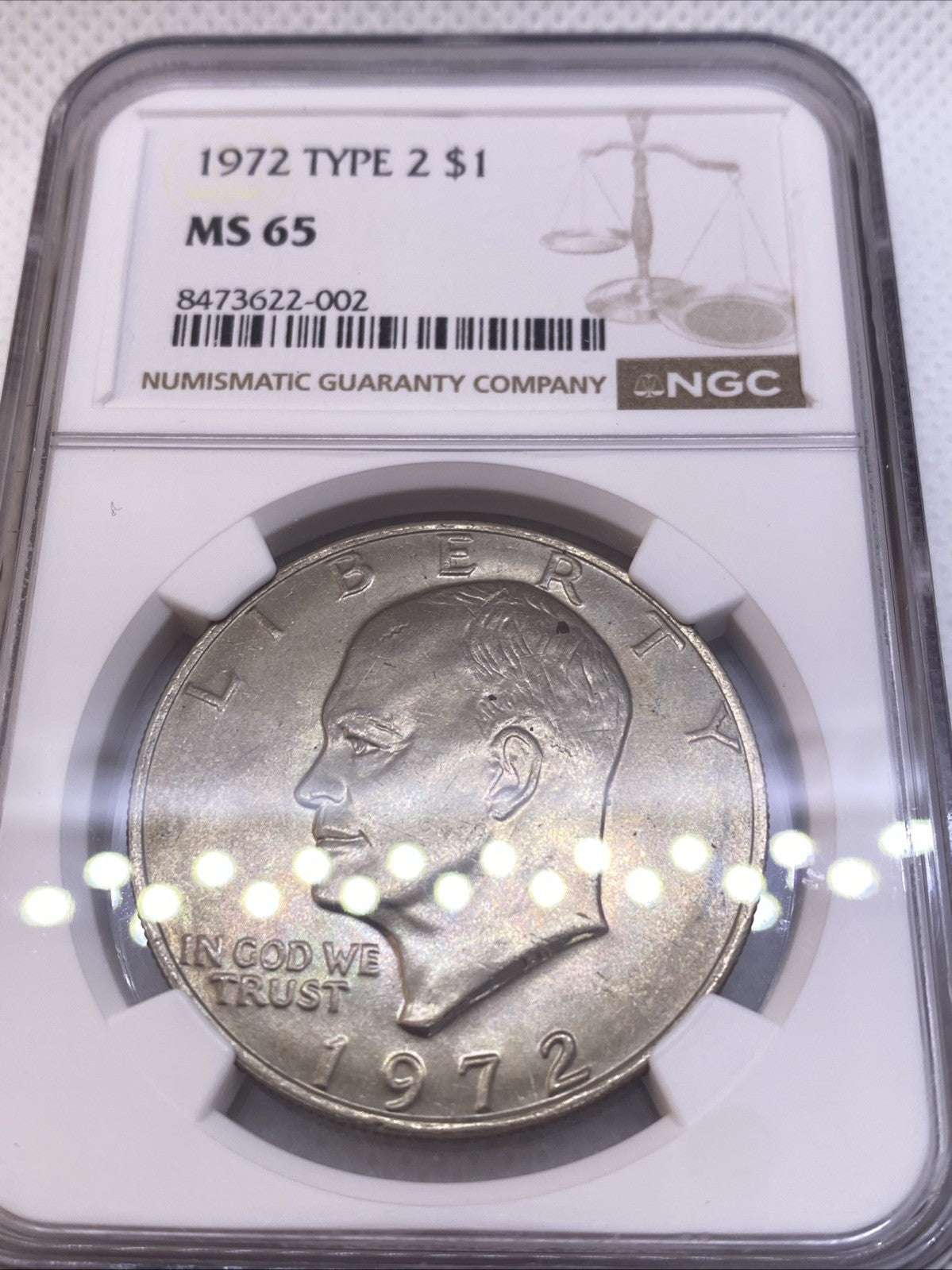 1972 EISENHOWER $1 TYPE 2 NGC MS65 TYPE II - IKE Dollar VERY RARE AND High Grade