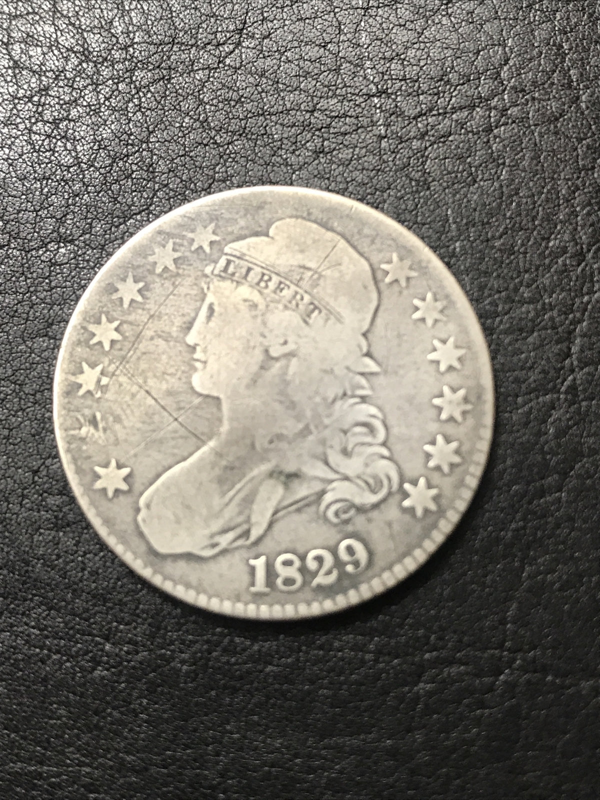 1829 Capped Bust Half Dollar 50c Lettered Edge Silver Coin #67844