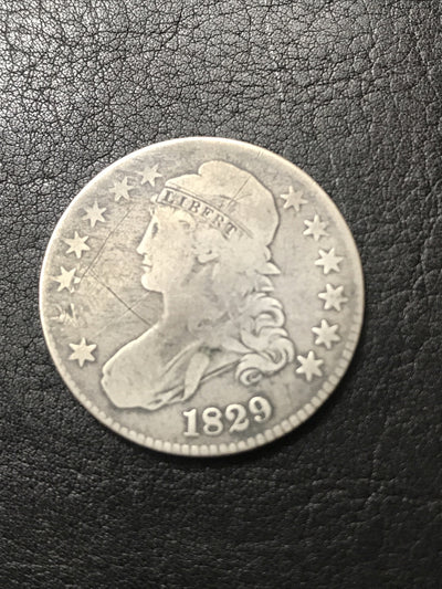 1829 Capped Bust Half Dollar 50c Lettered Edge Silver Coin #67844