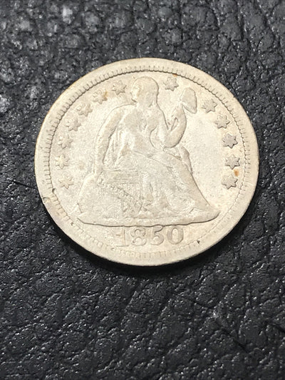 1850 Seated Liberty Dime Philadelphia Mint Silver Coin