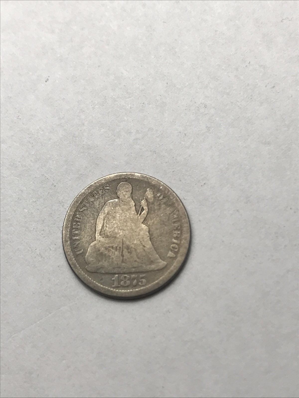 1875 S Seated Liberty Dime 10c Great Coin #EYY948