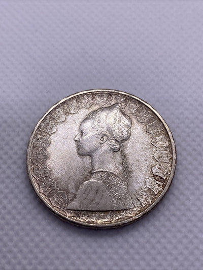 500 Lire L500 Republic REPVBBLICA ITALIANA R Italy Silver Coin