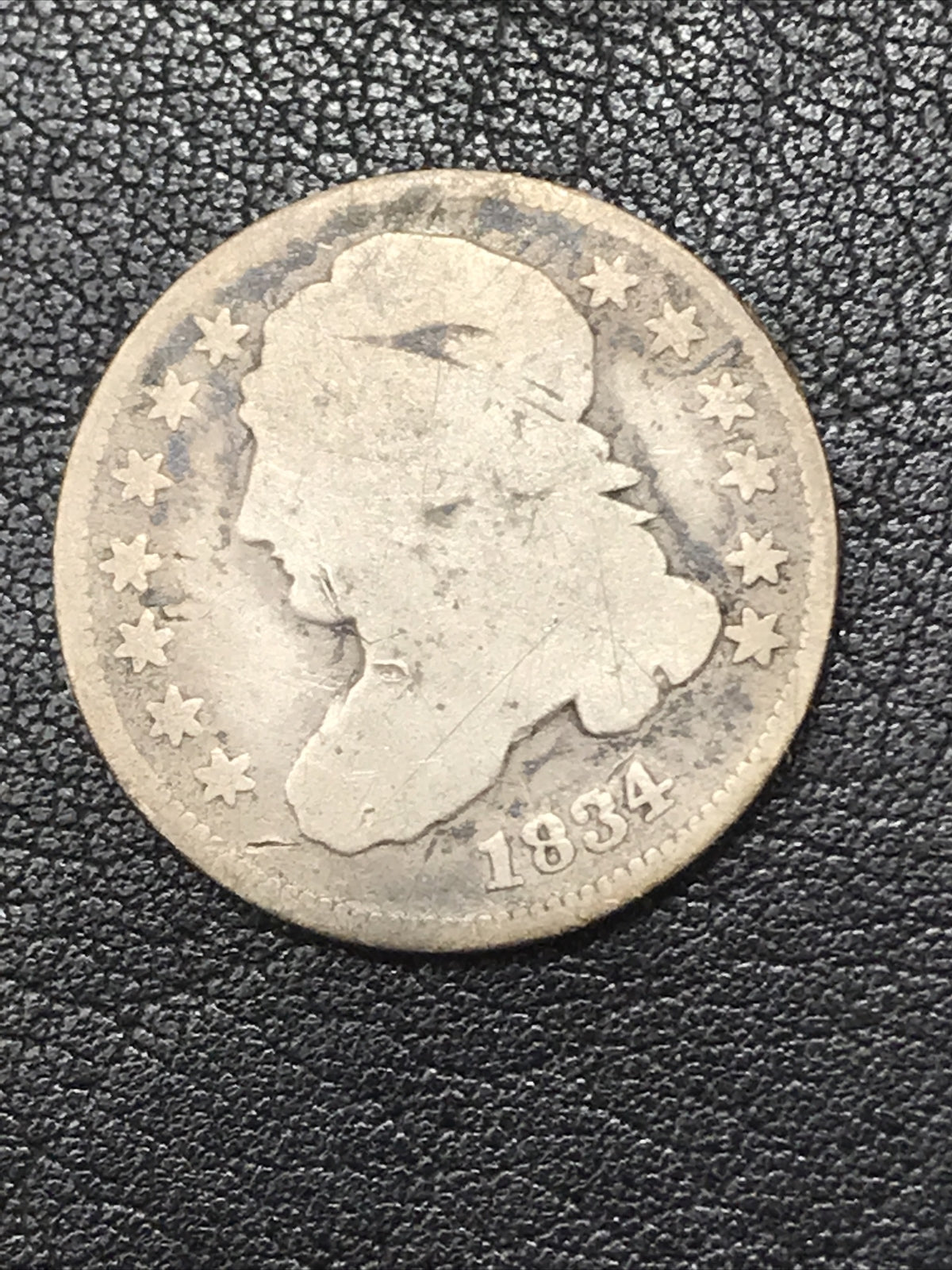 1834 Capped Bust Dime Silver 10c Coin JR-1 R-1 #12496