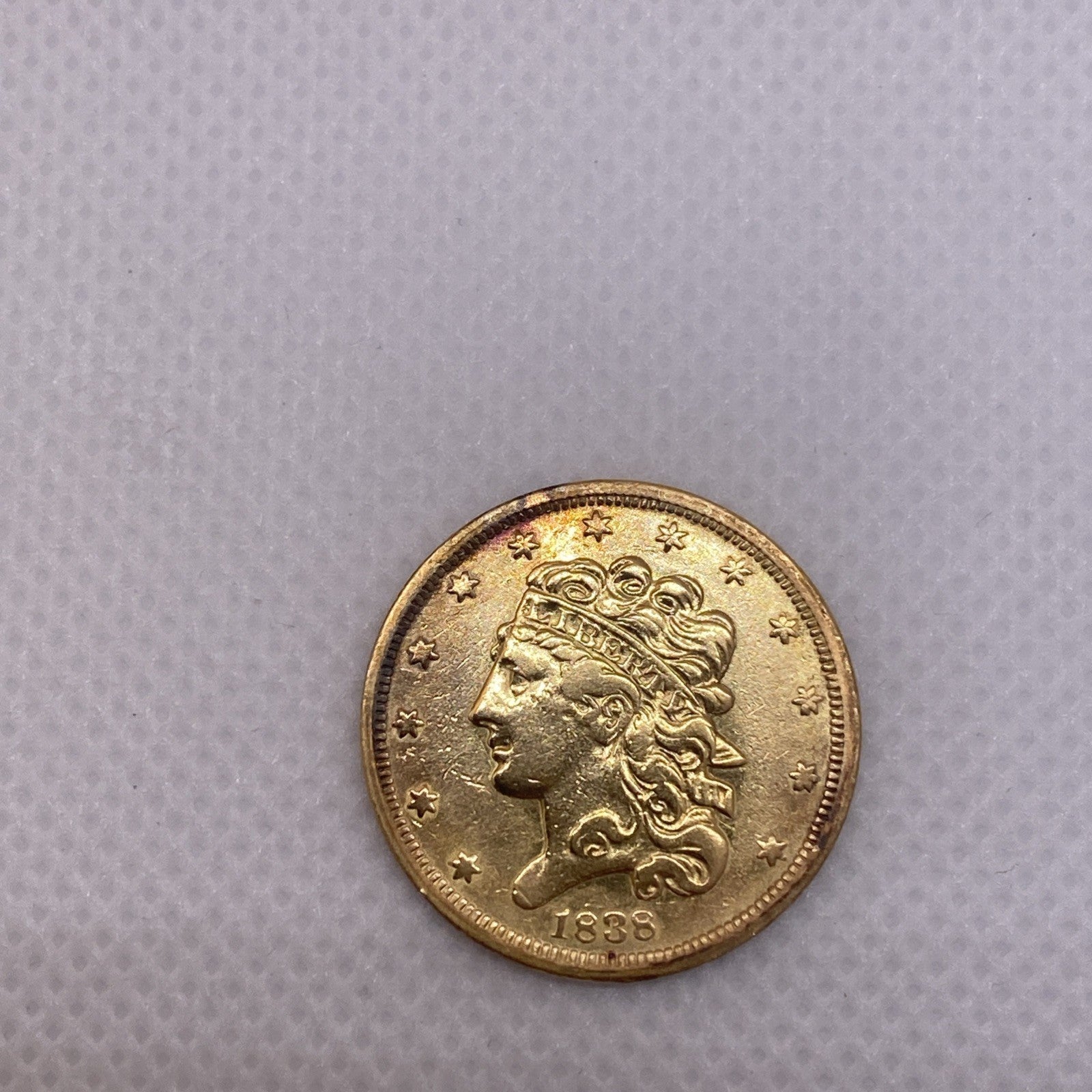 1838 Classic Head $5 Gold Half Eagle Five Dollar Gold Coin US Coin #8277