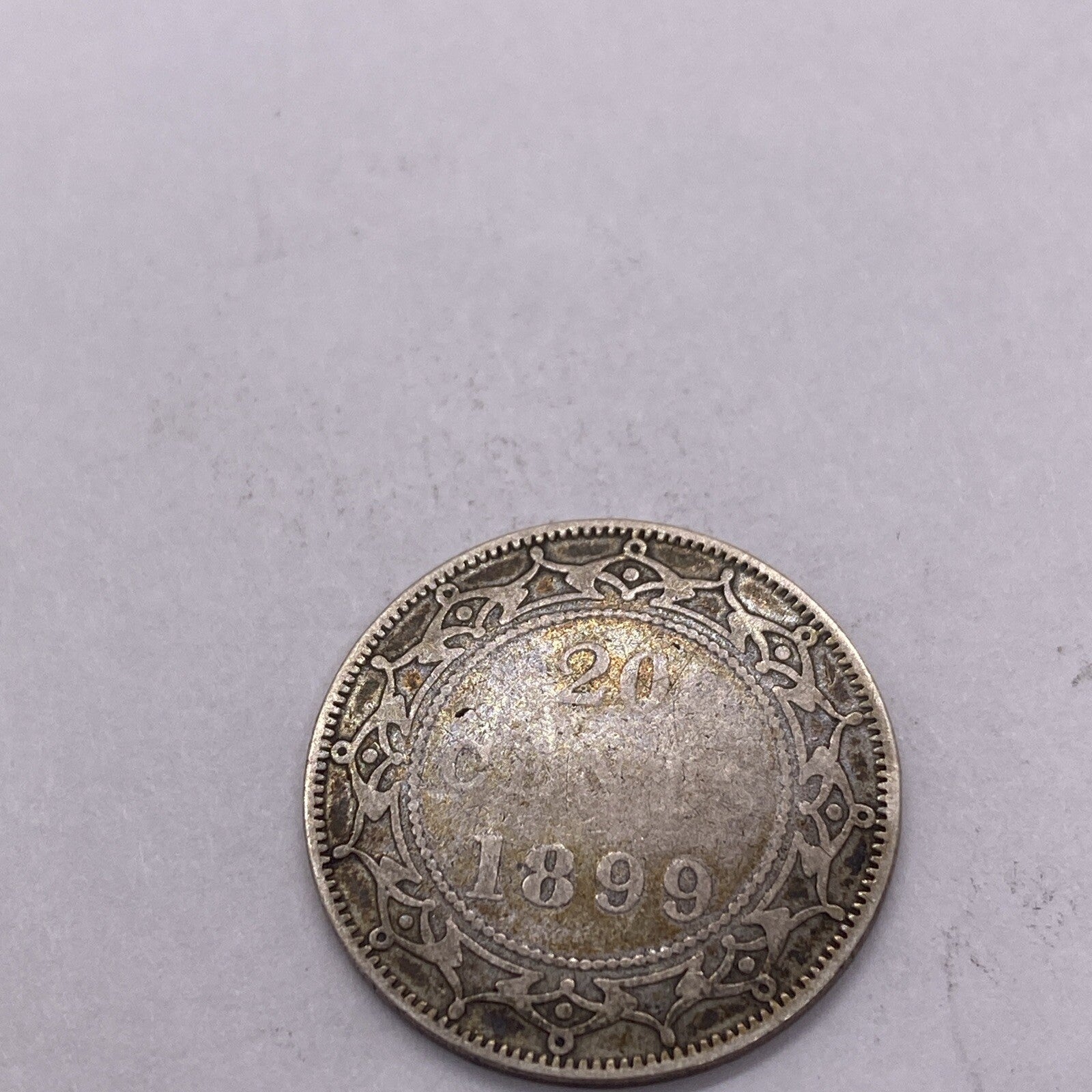 NEWFOUNDLAND 20 CENTS 1899 SILVER KM4 Silver Coin #288-10