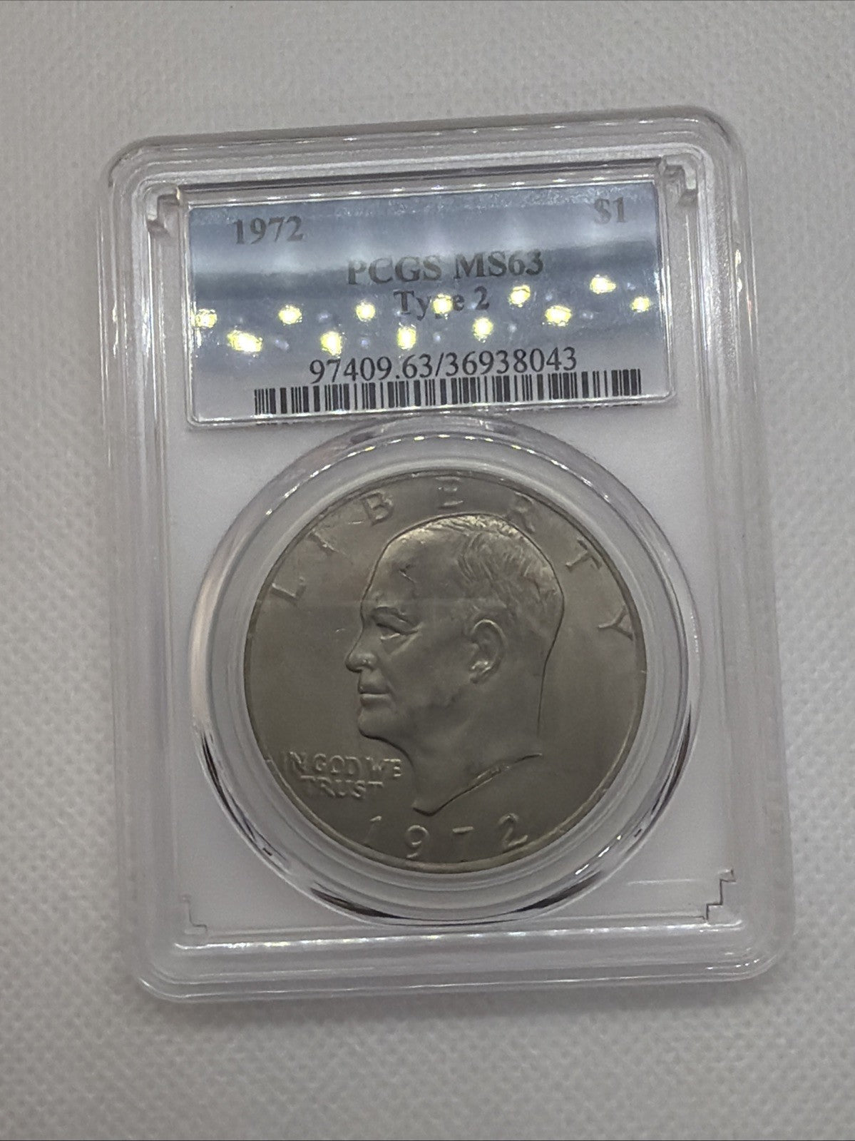 1972 EISENHOWER $1 TYPE 2 PCGS MS63 TYPE II - IKE Dollar Rare High Grade