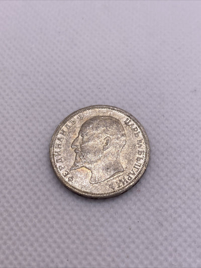 1913 1 Leva  Bulgaria Ferdinand I Silver Coin #1155