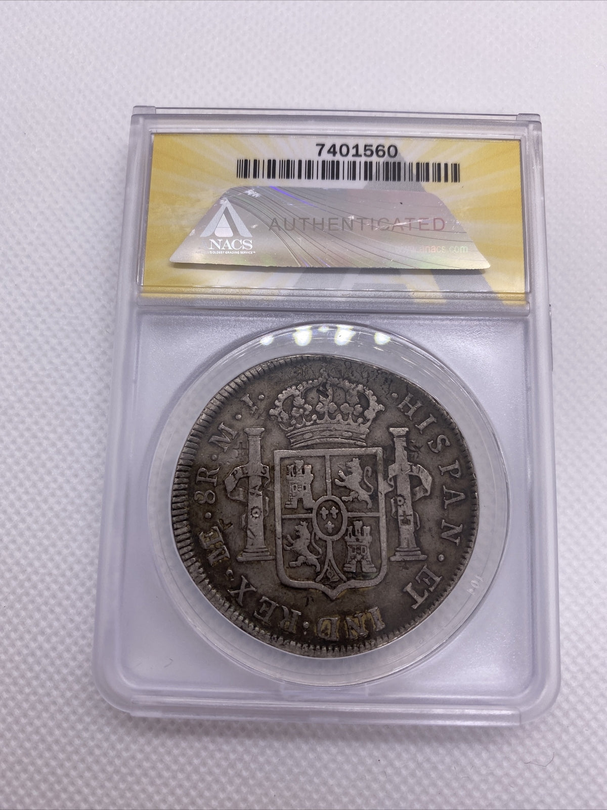 1773 8 Reales Lima Peru Chopmarks Anacs VF20 Details Carlos III (3) #560