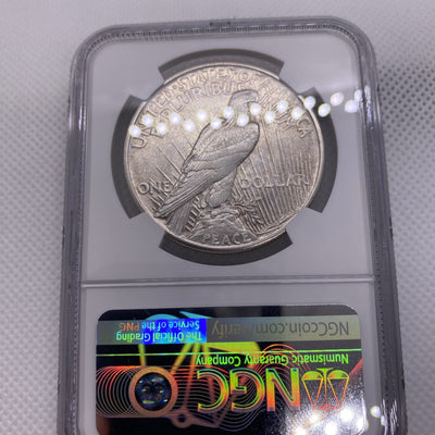 1921 Peace Dollar NGC Graded AU Details Beautiful Silver Dollar RARE Key Date