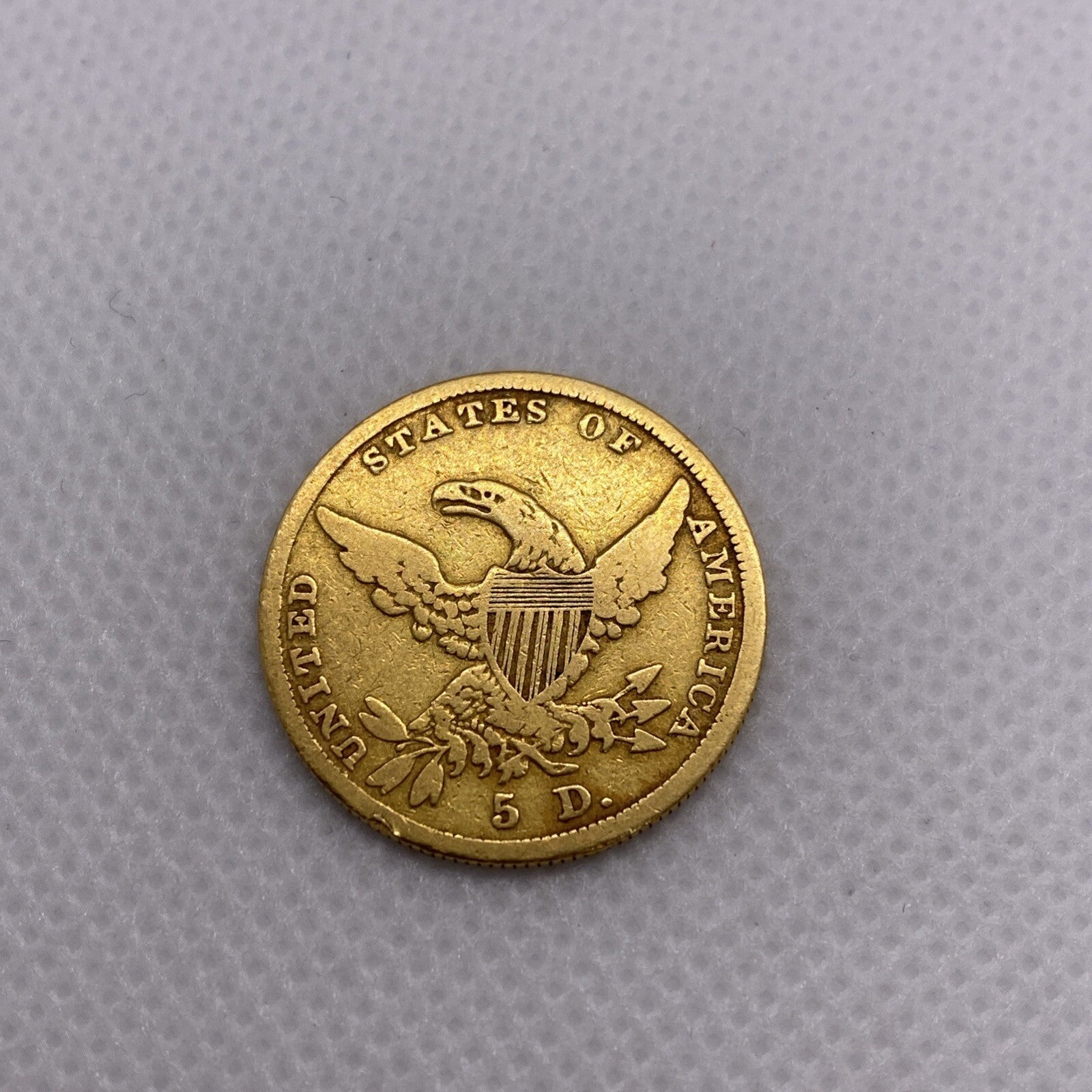 1836 $5 Five Dollars Gold Liberty Half Eagle Coin Beautiful US Gold Coin #8727