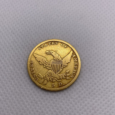 1836 $5 Five Dollars Gold Liberty Half Eagle Coin Beautiful US Gold Coin #8727