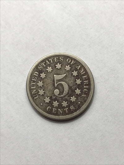 1867 Shield Nickel Great Beautiful Coin #YY67