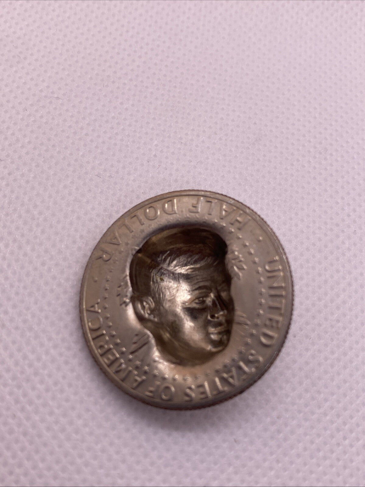 1974 Kennedy Half Dollar 3-D Pop Out Repousse Coin #7734-10