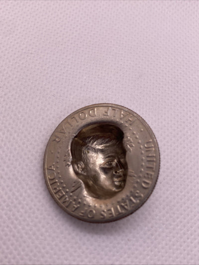1974 Kennedy Half Dollar 3-D Pop Out Repousse Coin #7734-10