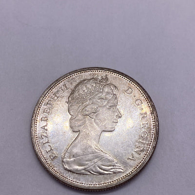 1966 Canada 50 Cents Proof Like Silver Coin Great Looking Silver Coin #917-10