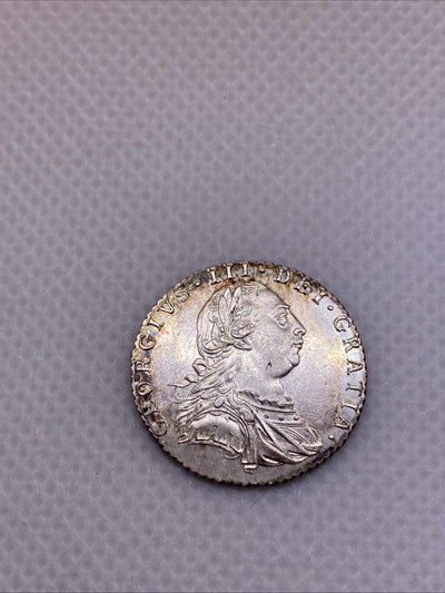 1787 GREAT BRITAIN George III Silver 6 Pence London Mint Silver Coin