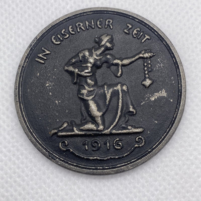 1916 Iron Medal  "gold I gave to resist" "Iron I take for honor" Unique #6798-10