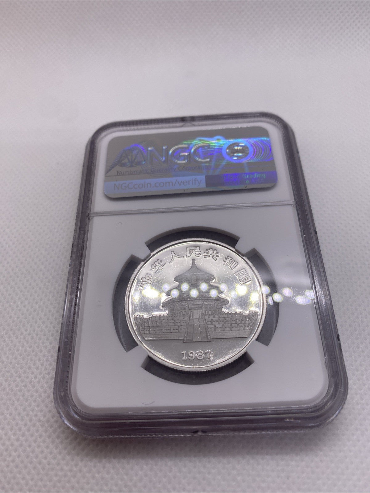 1987 100 Yuan 1 Oz .9995 China Platinum Proof Coin Panda NGC PF69 Ultra Cameo 01