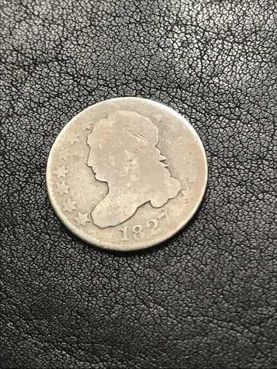 1827 10c Capped Bust Silver Dime JR-4 R-2 RARE #YU832