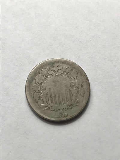 1869 Shield Nickel Great Beautiful Coin #OOP1869