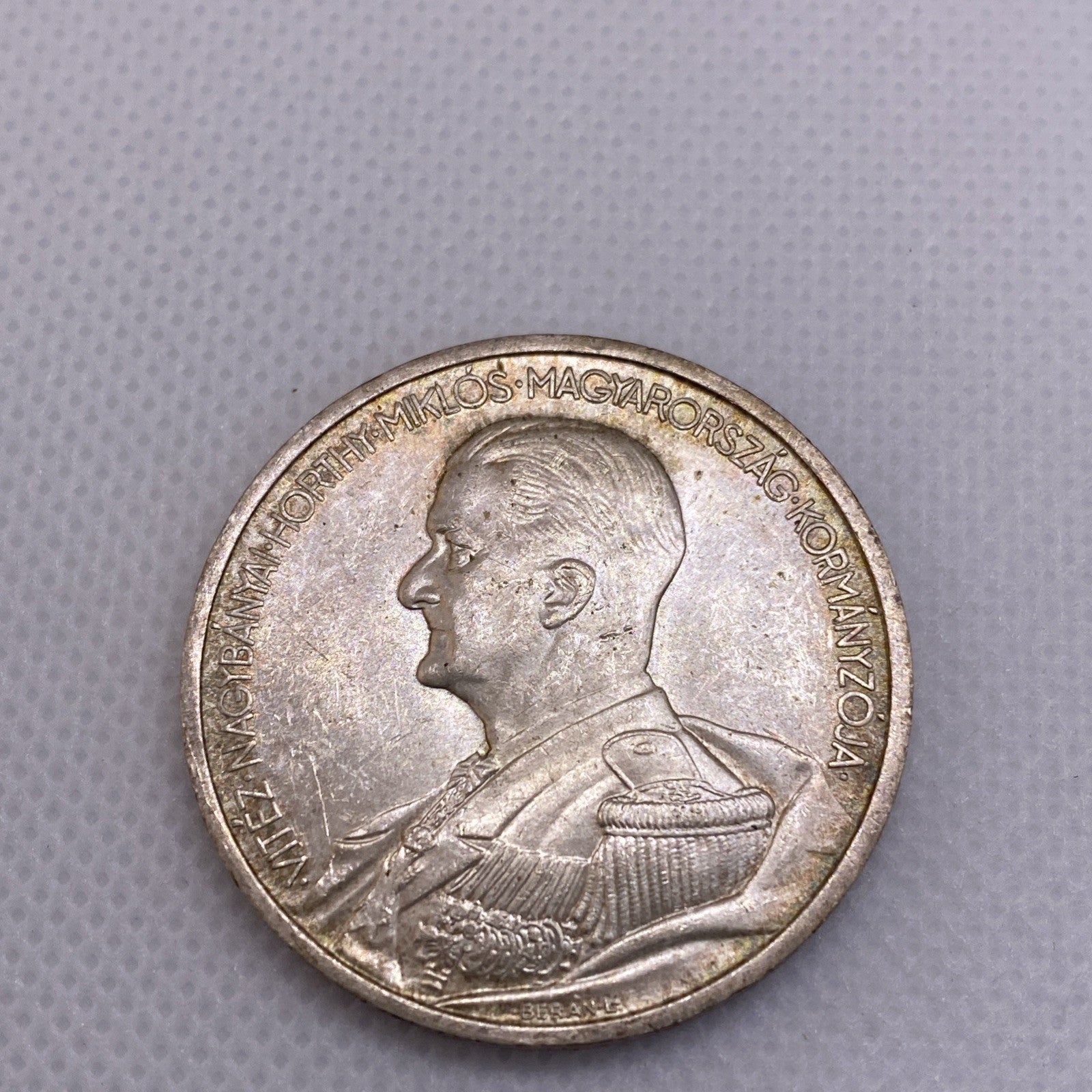 1939 Hungary 5 Pengo Silver Coin Uncirculated