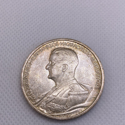 1939 Hungary 5 Pengo Silver Coin Uncirculated