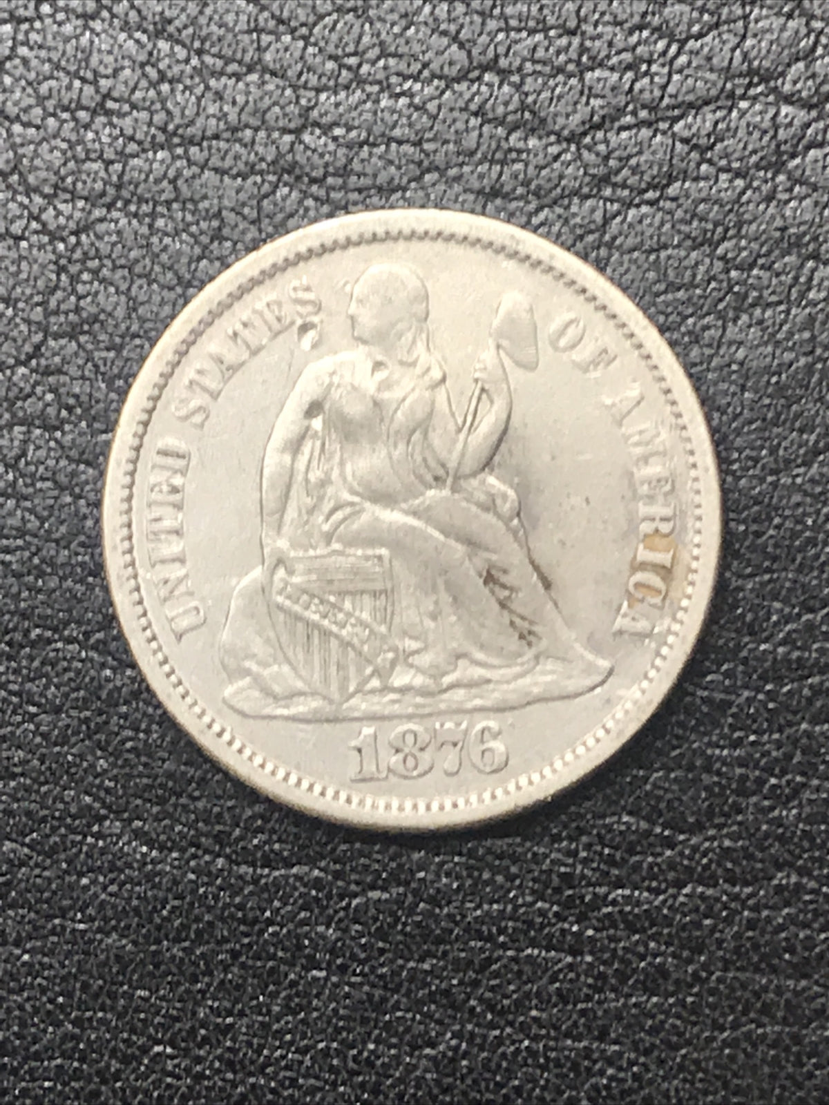 1876 Philadelphia Mint Silver Seated Liberty Dime #1279