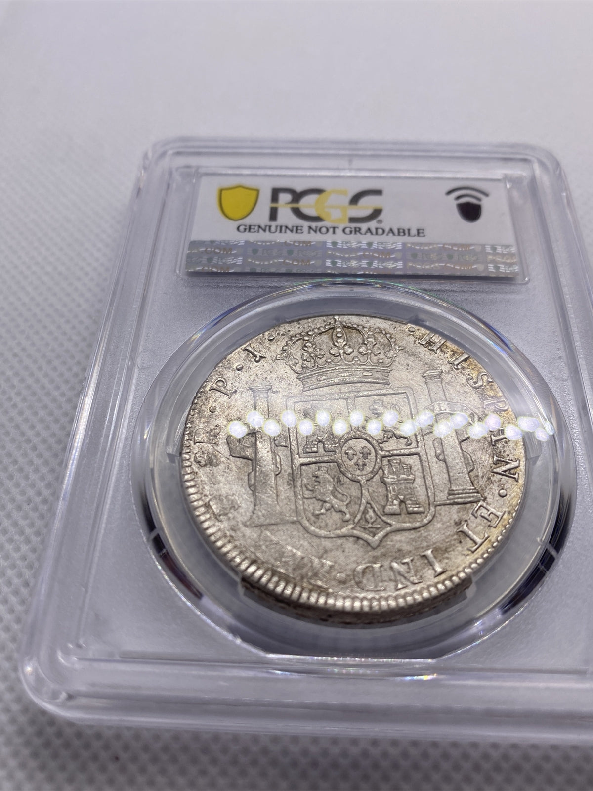 1808 PTS PJ Bolivia 8 Reals Carolus IIII PCGS AU DETAILS Silver Coin #7960