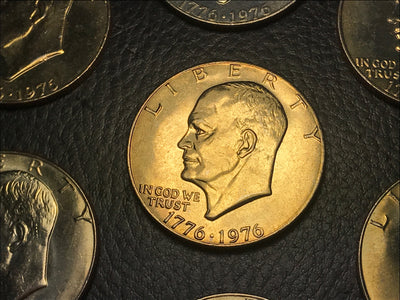 1976 P D Eisenhower Ike Seven $1 Dollars BU Toned Coins Type 1 - #IKE-7