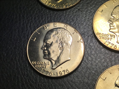 1976 P D Eisenhower Ike Seven $1 Dollars BU Toned Coins Type 1 - #IKE-7