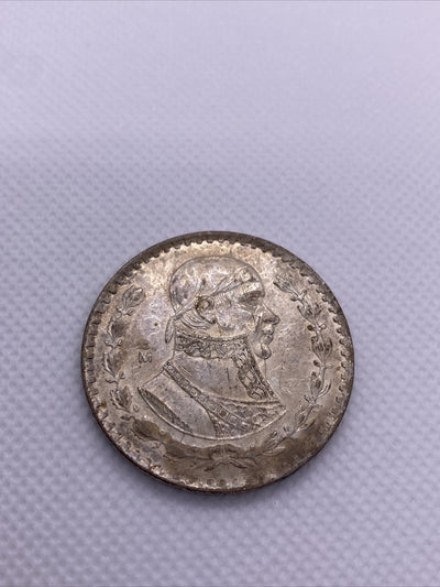 1962 MEXICO UN Peso One Peso Silver w/ Morelos Mexican Silver Coin