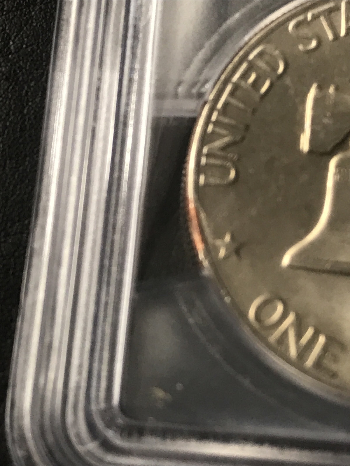 1976 D Ike Dollar $1 Rim Flaw Error ICG MS63 Mint Error