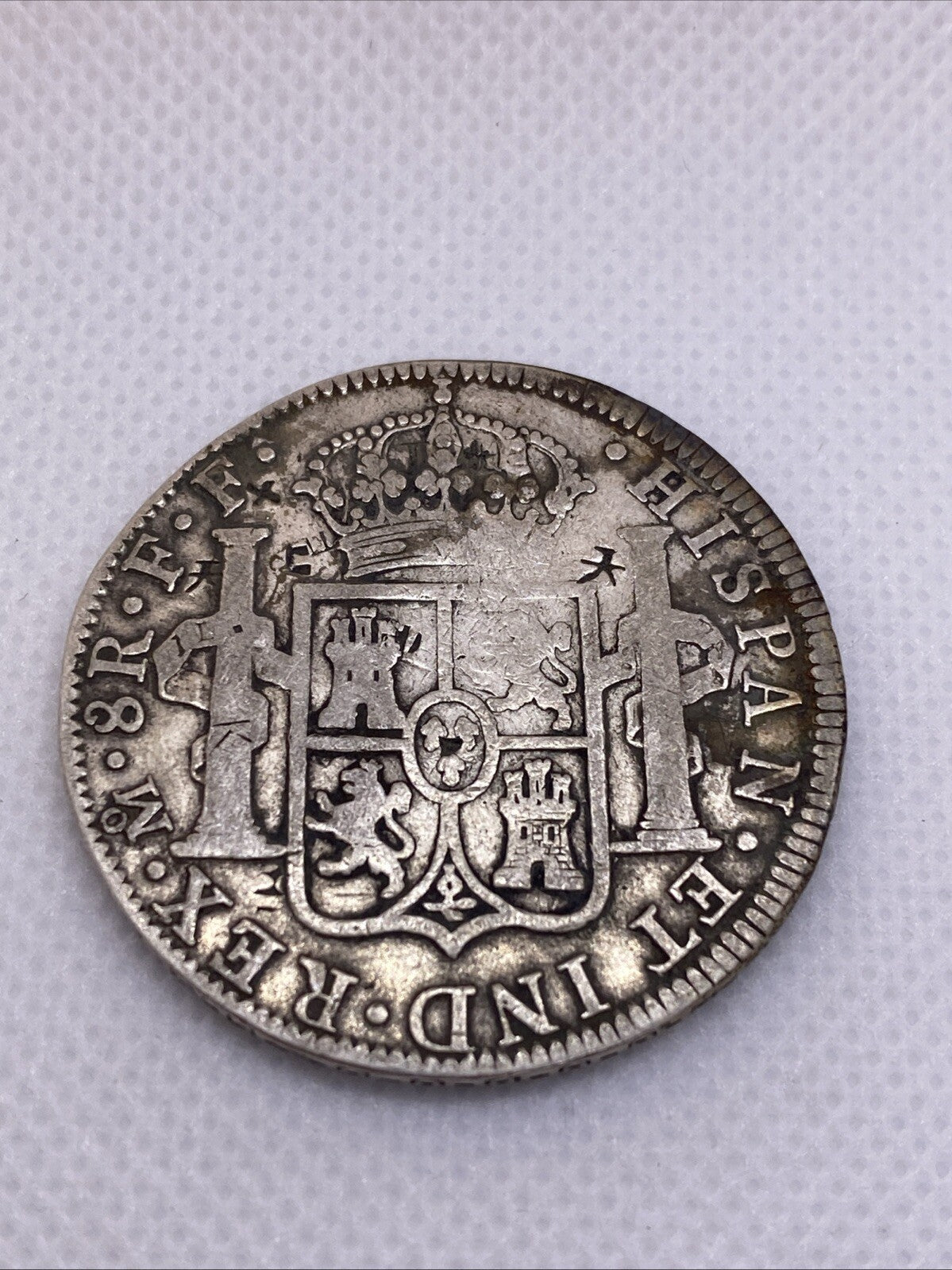 1783 Mexico Silver 8 Reales China Chopmarks Beautiful Silver Coin 2900-10