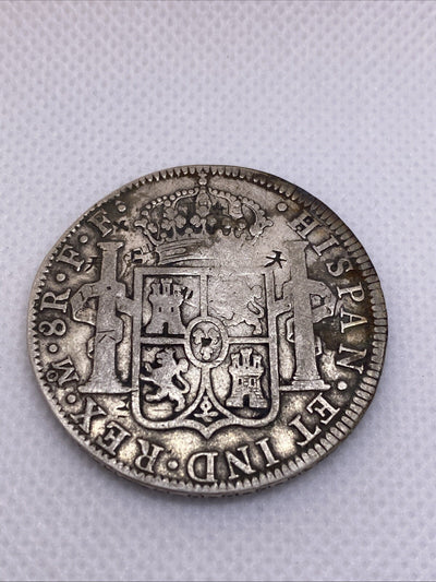 1783 Mexico Silver 8 Reales China Chopmarks Beautiful Silver Coin 2900-10