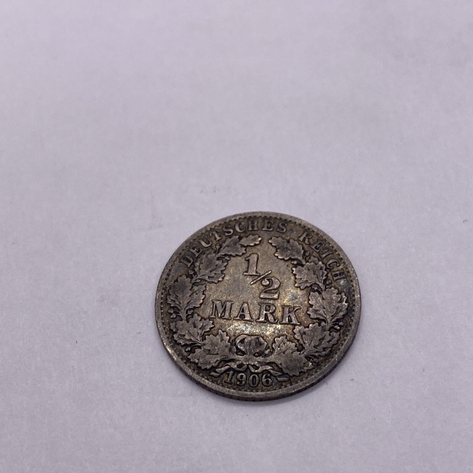 Germany, 1/2 mark, 1906 silver coin German Silver Coin #9228-10